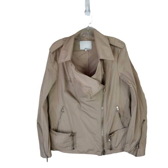 3.1 Phillip Lim Tan Lightweight Biker Jacket 6 - Picture 2 of 15